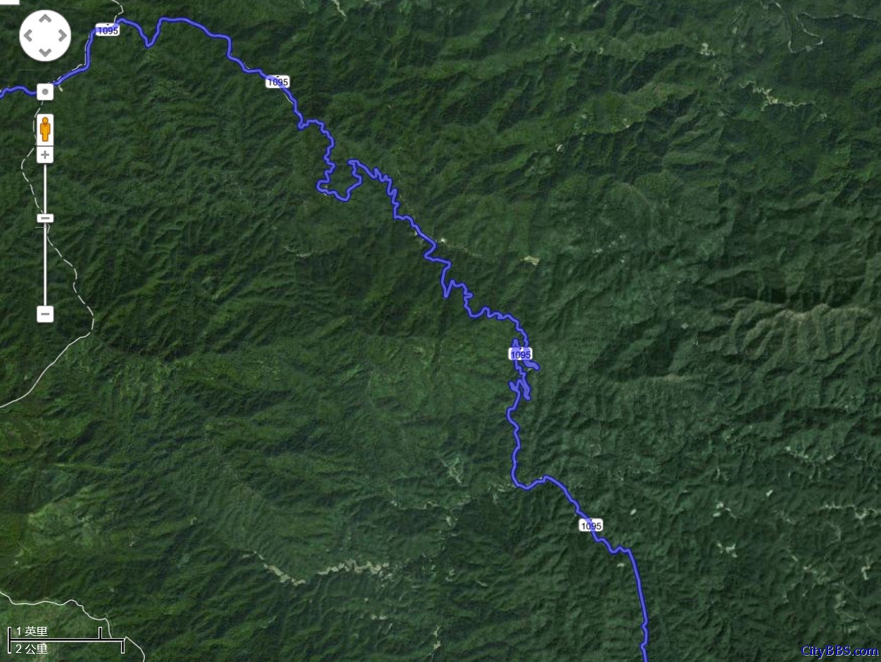 清迈去PAI县部分崎岖山路地图