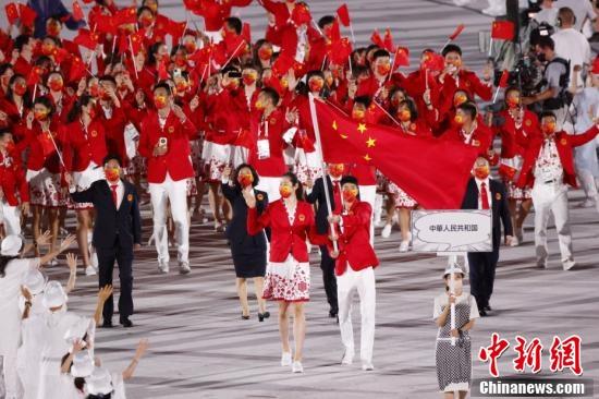 中国体育代表团入场