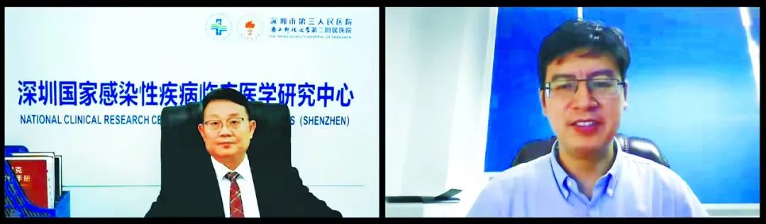 记者视频连线画面