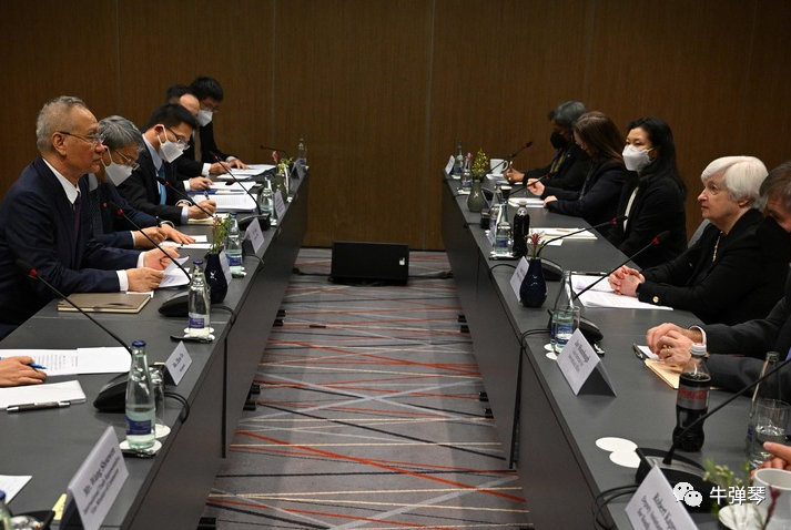 刘鹤第一次与美国财长耶伦面对面会晤