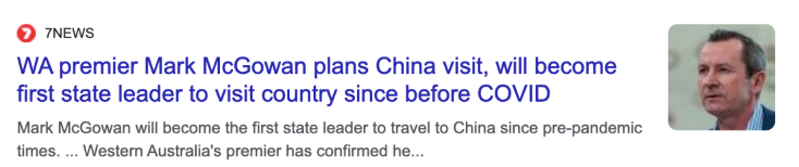 澳洲各州州长开启了，“接力”访华模式