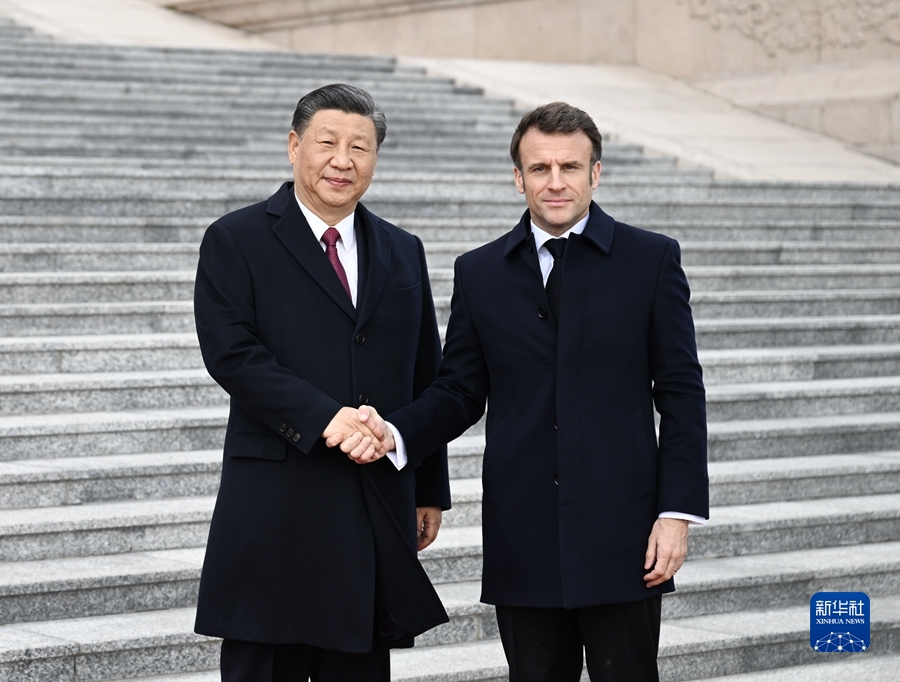 4月6日下午，国家主席习近平在北京人民大会堂同来华进行国事访问的法国总统马克龙举行会谈 ...