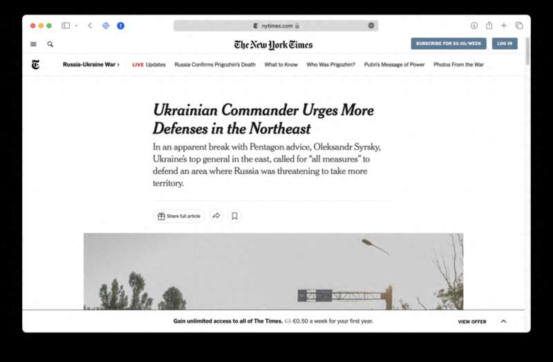 《纽约时报》突然刊发了一篇题为《Ukr Commander Urges More Defenses in the Northeast》（乌克兰指挥官敦 ...