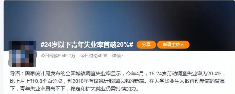 青年失业率道破20%