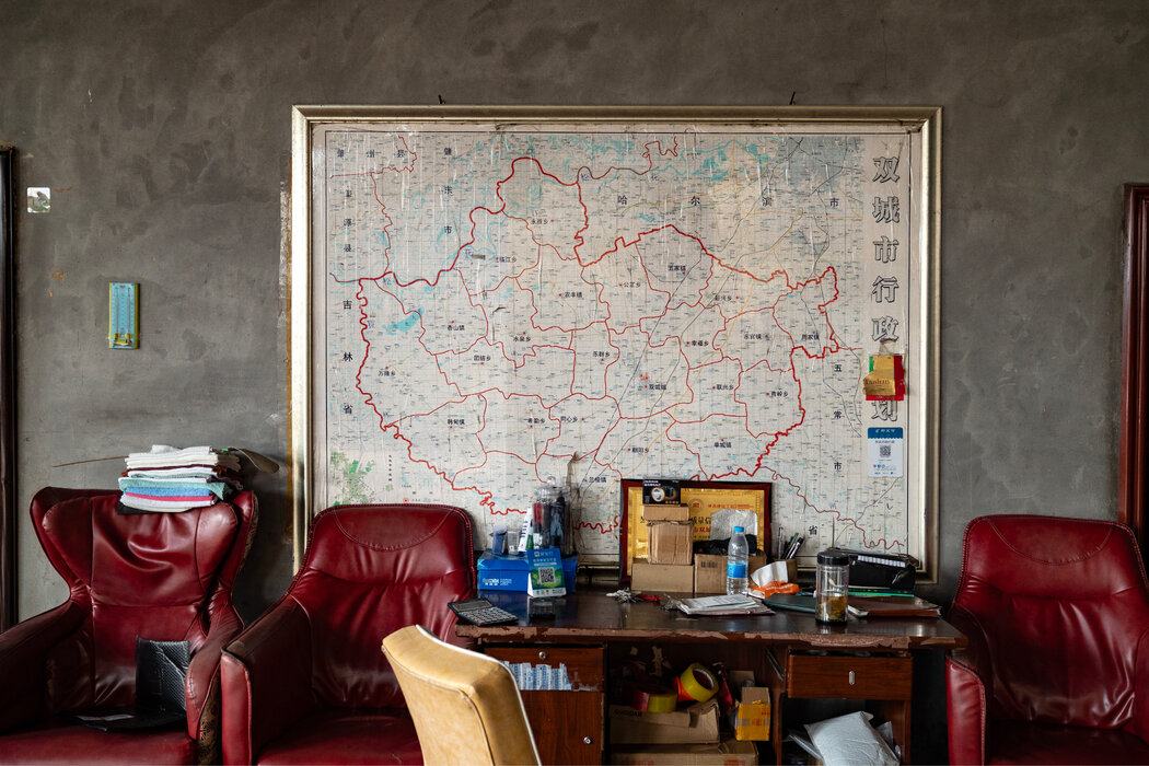 工厂内的双城区地图，双城是哈尔滨市管辖的农村区域