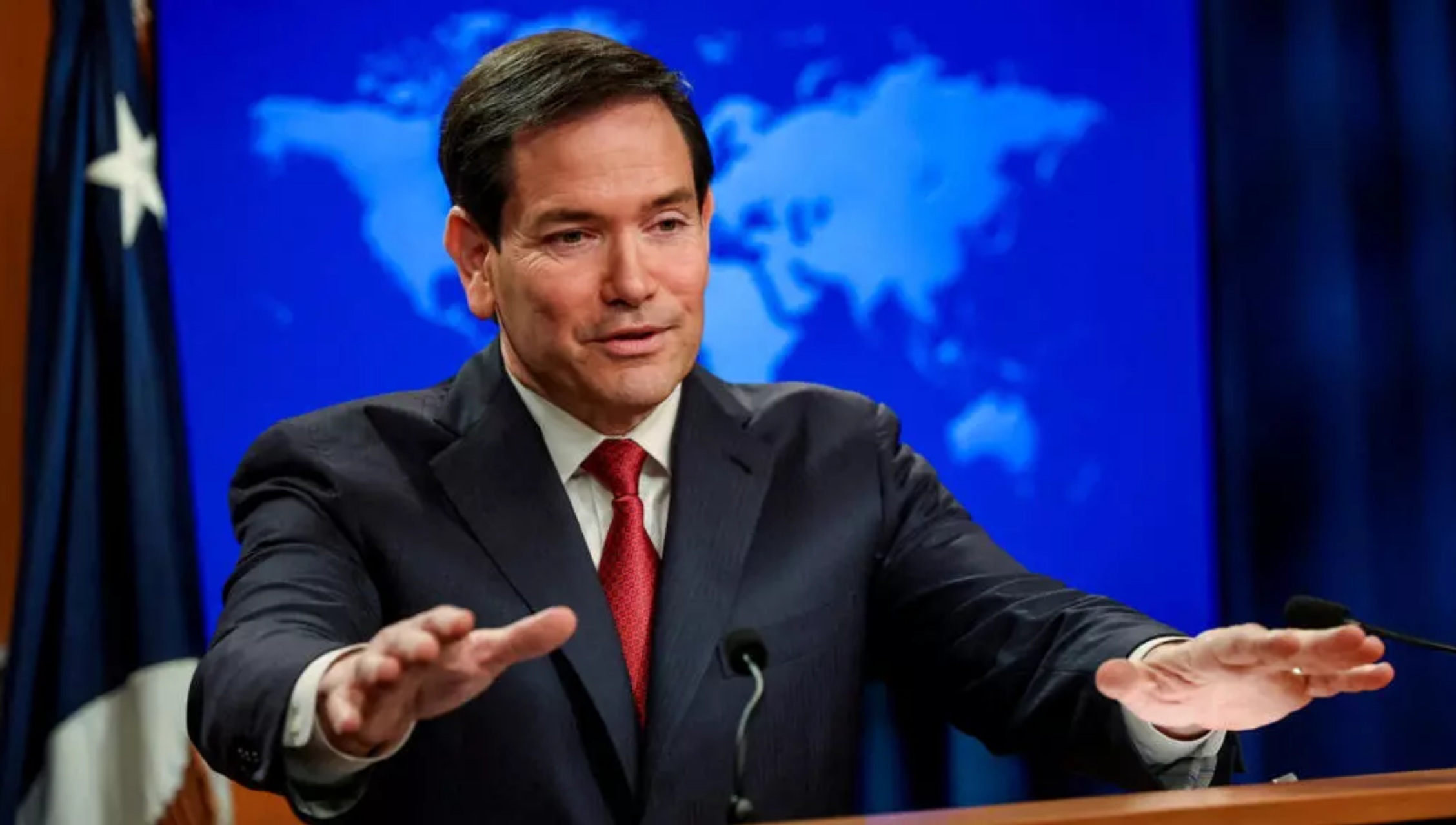 U.S. Secretary of State Rubio holds end-of-year press conference at the State Department in Washingt ...