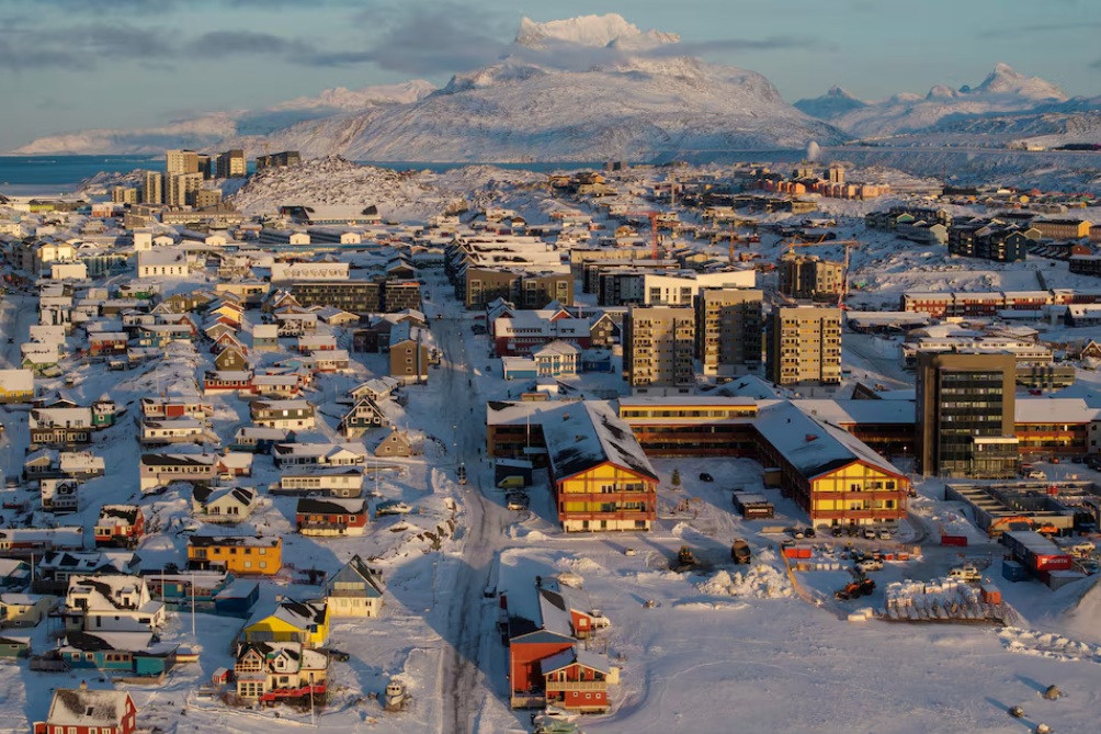 2026年1月15日，无人机拍摄的格陵兰岛努克全景